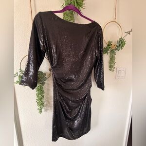 Elegant Black Sequin Dress